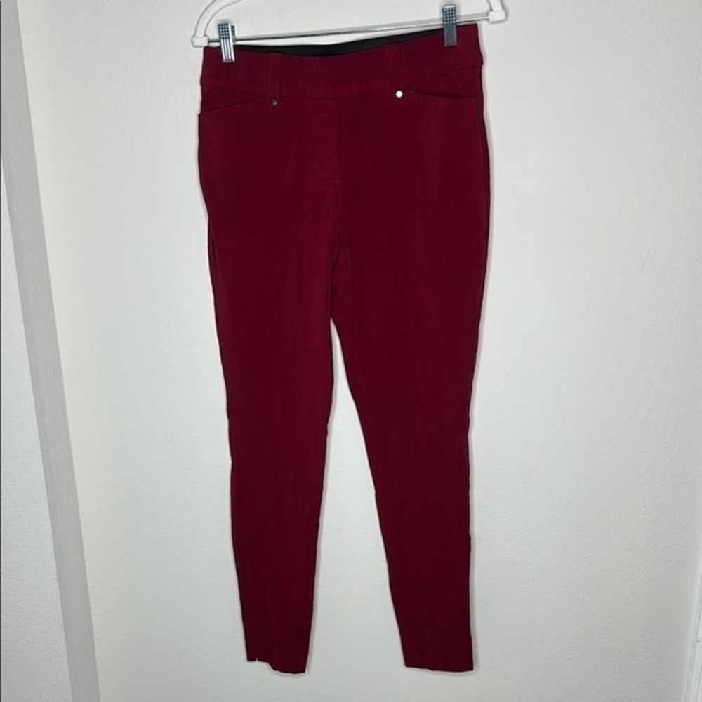 Maurices Maroon Jeggings Form-Fitting Stretch